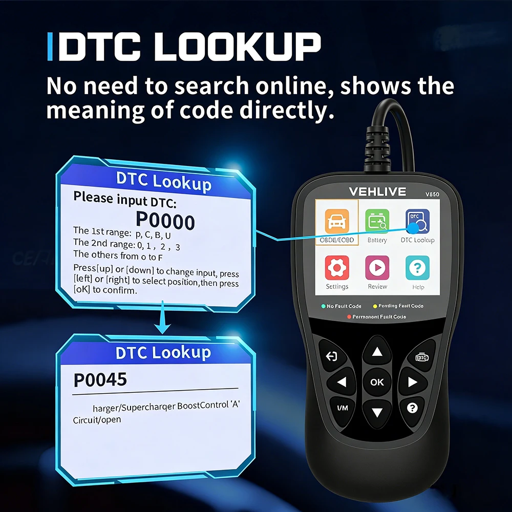 Alat Diagnostik Scanner OBD2 Aksesoris Mobil Pembaca Kode Mesin Otomatis dengan Reset Alat Pemindai Mobil OBDII/EOBD yang Ditingkatkan