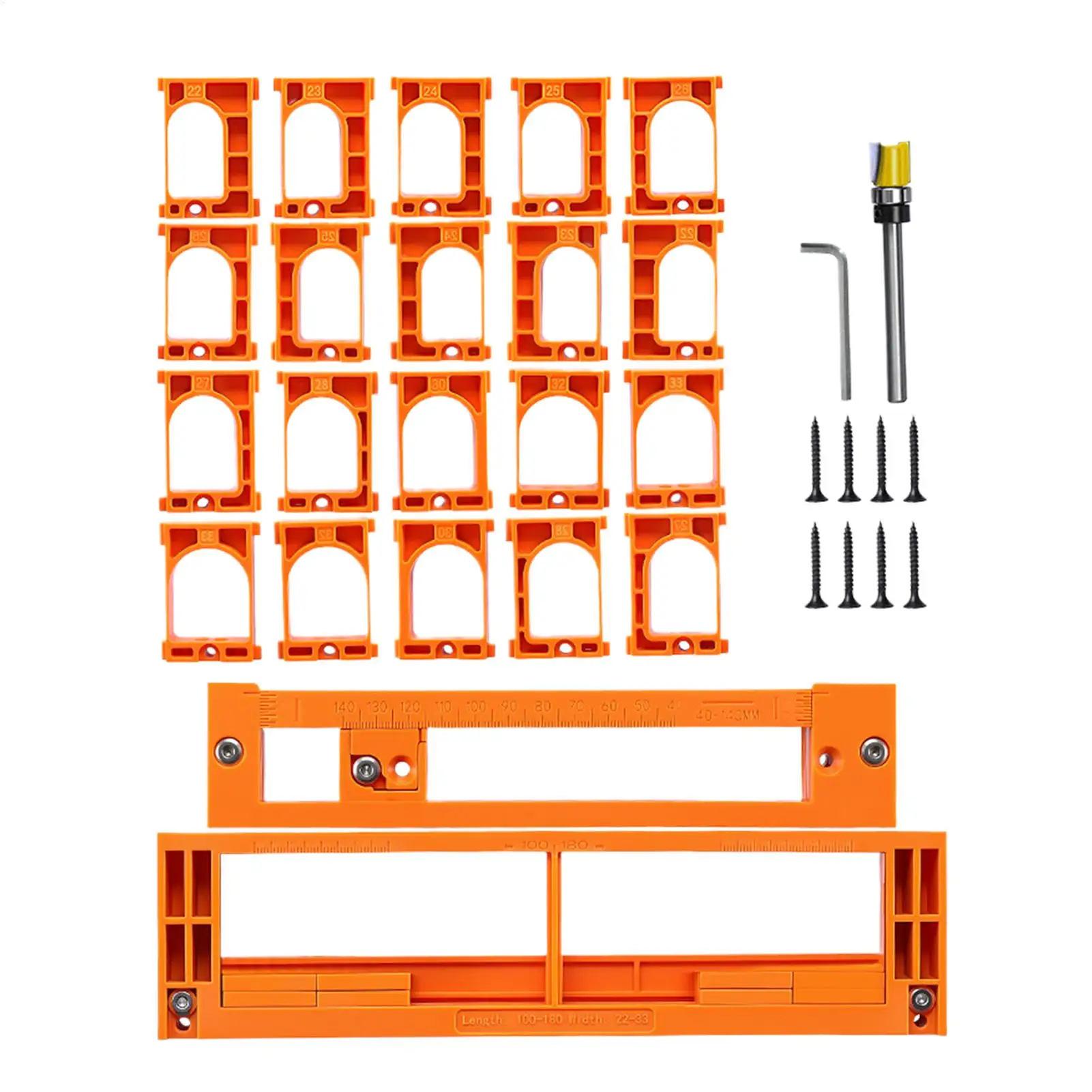 

Concealed Door Hinge Installation Kit Reusable Adjustable Lightweight 10 Width Cancealed Cabinet Connector Jig For Cabinets