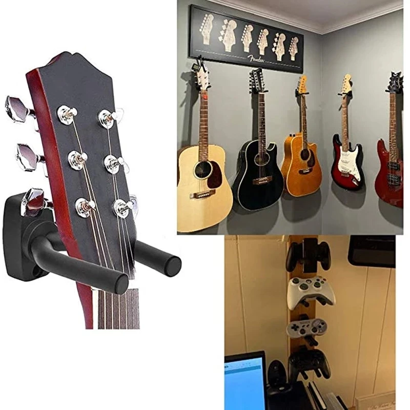 Metal Guitar Hanger Hook Wall Mount Non-slip Holder Stand for Guitar Ukulele Violin Bass Guitar Instrument Accessories