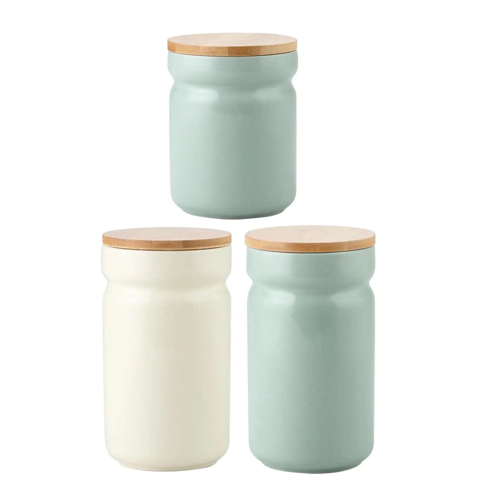 Coffee Canister Cookie Jar Tea Storage, Porcelain Kitchen Canister, Food Storage Container for Candy, Sugar, Pasta Cereal Spice