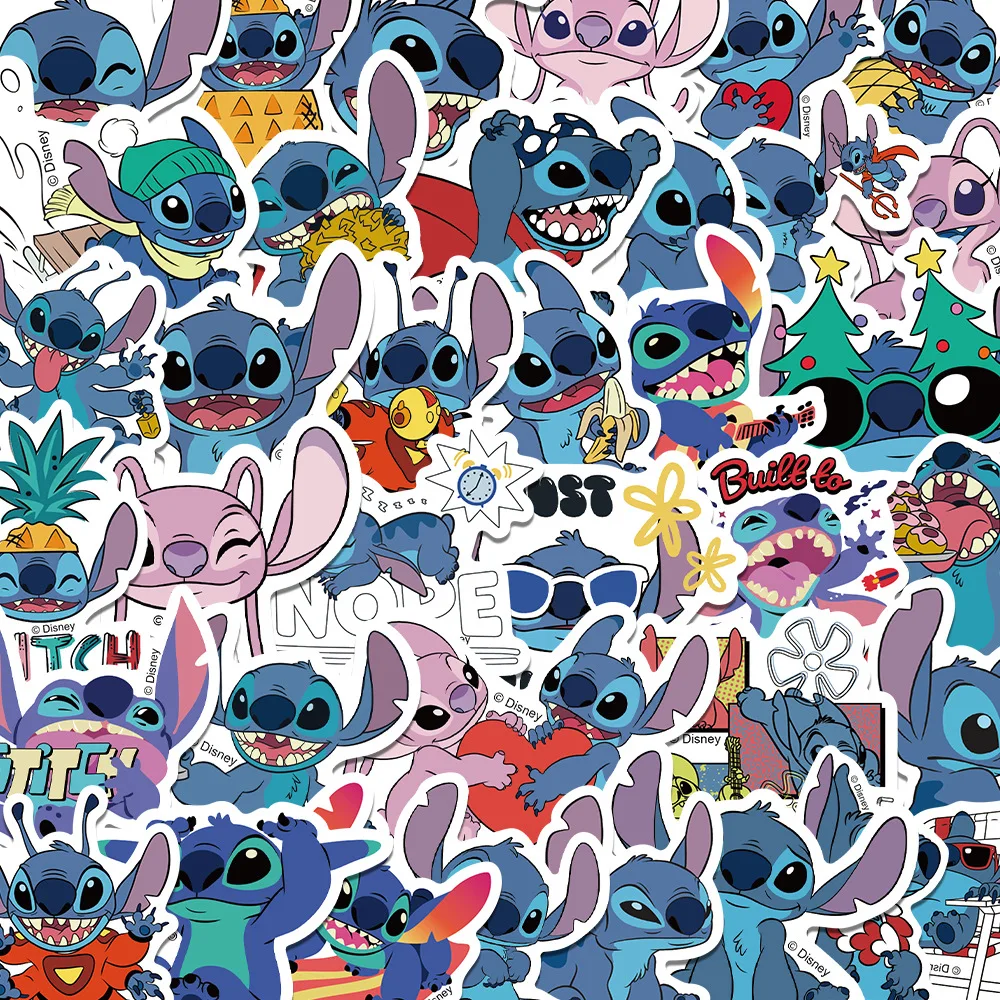 50/100 PCS Cartoon Stitch Graffiti Stickers Decorate Guitar Luggage DIY Waterproof Children Reward Stationery Stickers