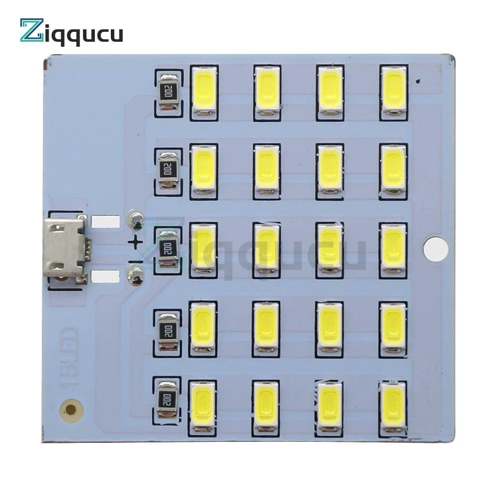 5730 SMD 5 V ~ 470mA 430mA blanc USB 5730 Micro panneau d'éclairage LED d'urgence USB lumière mobile lumière de secours veilleuse