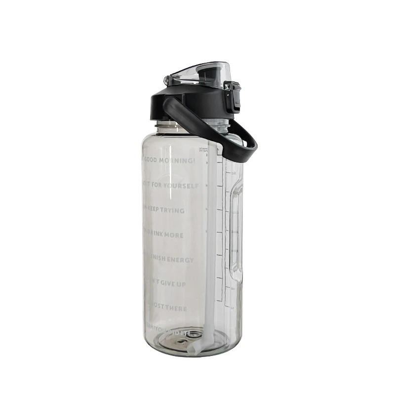2L Sports Water Bottle with Straw & Time Marker 6
