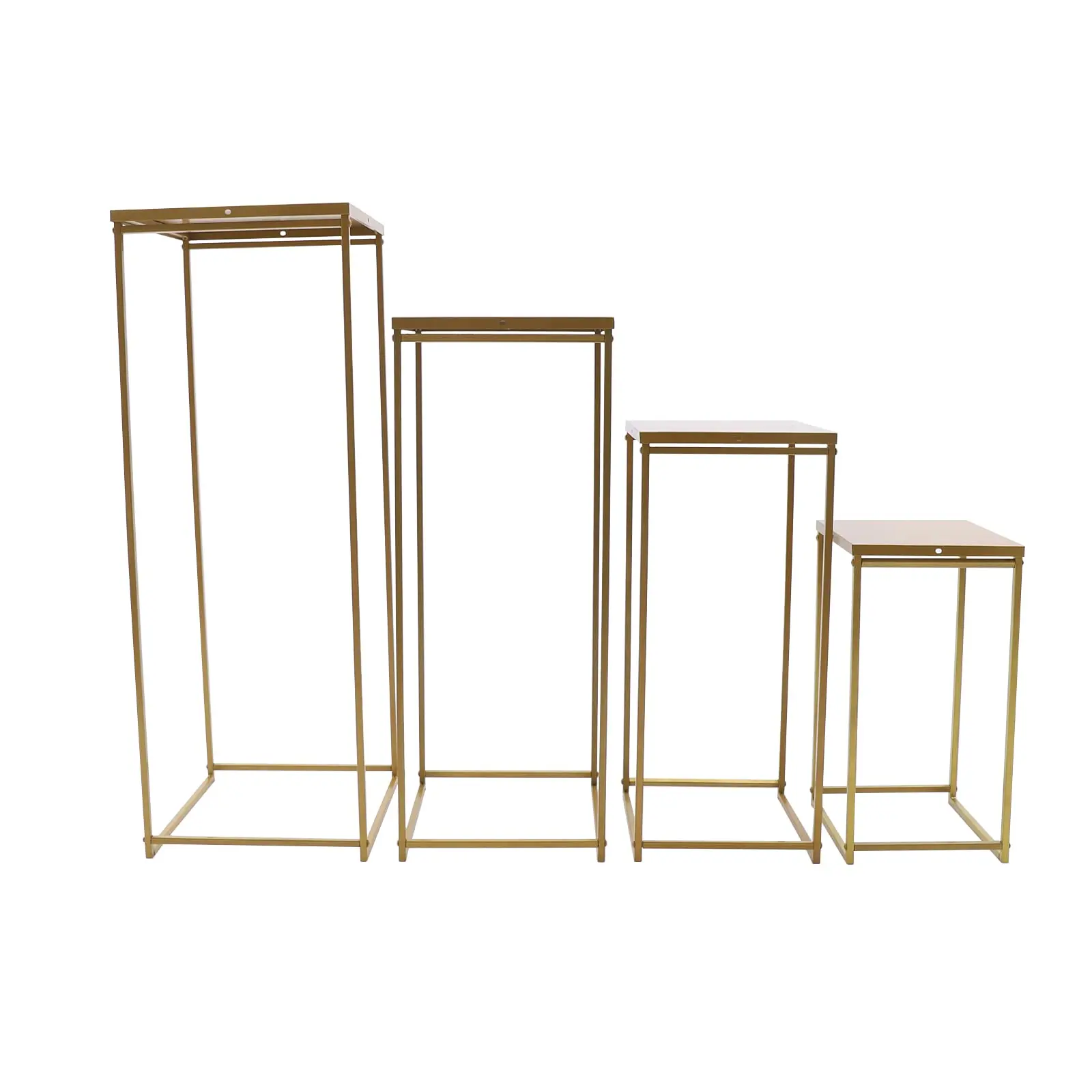 

4 件套 Pedestal Stand Flower Floor Vase Stand Metal Wedding Column Flower Stand Geometric Centerpieces Vase for Tabletop Flower Ar