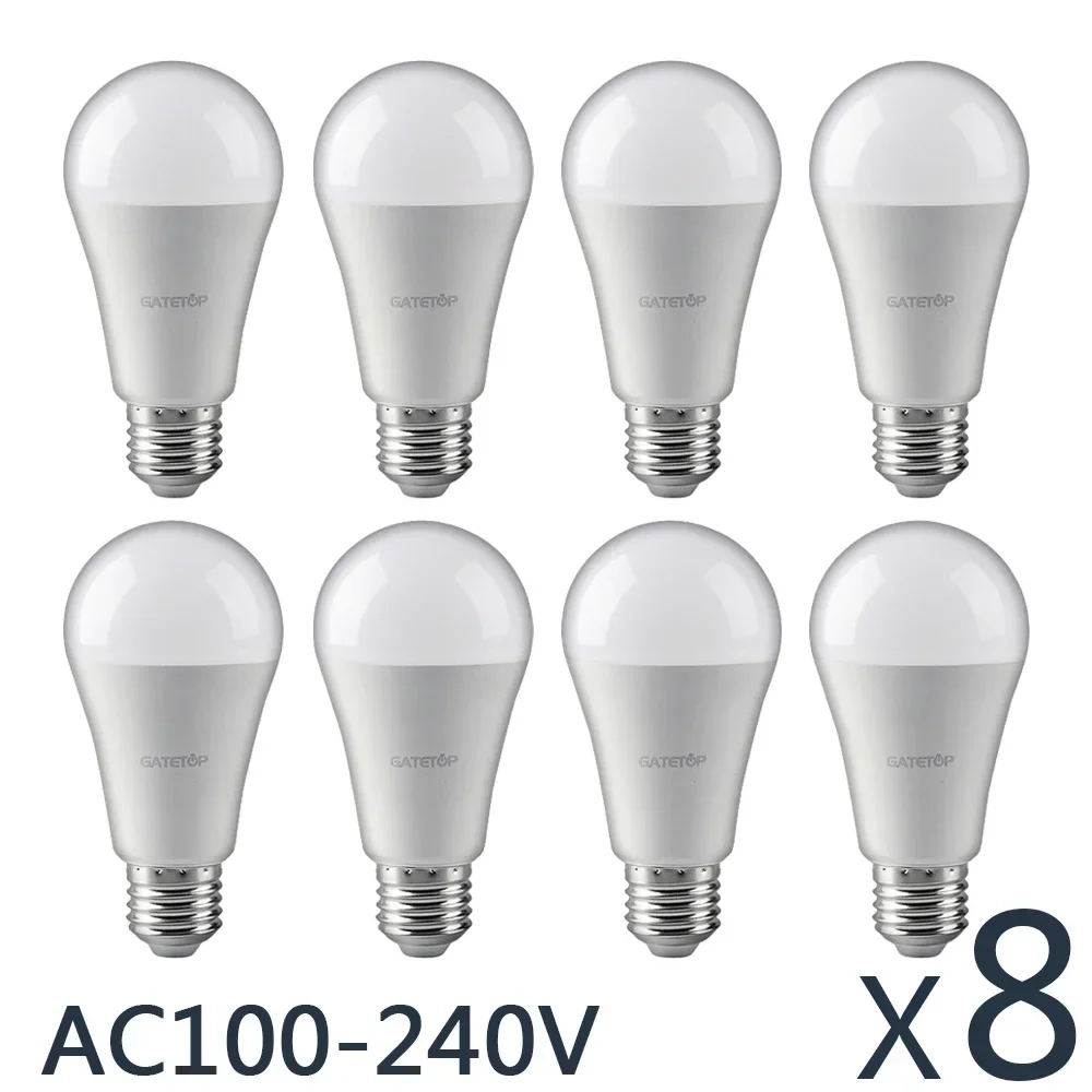 

8PCS LED Bulb Lamps A60 A80 E27 B22 AC110V AC220V 2700K~6500K Smart Bulb for Home Indoor Lighting