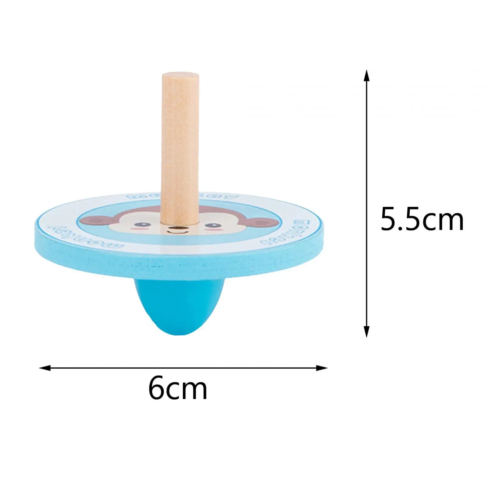 ألعاب أطفال خشبية جيروسكوبية ألعاب أطفال تقليدية قطر 6 سم، ارتفاع 5.5 سم مساعدة