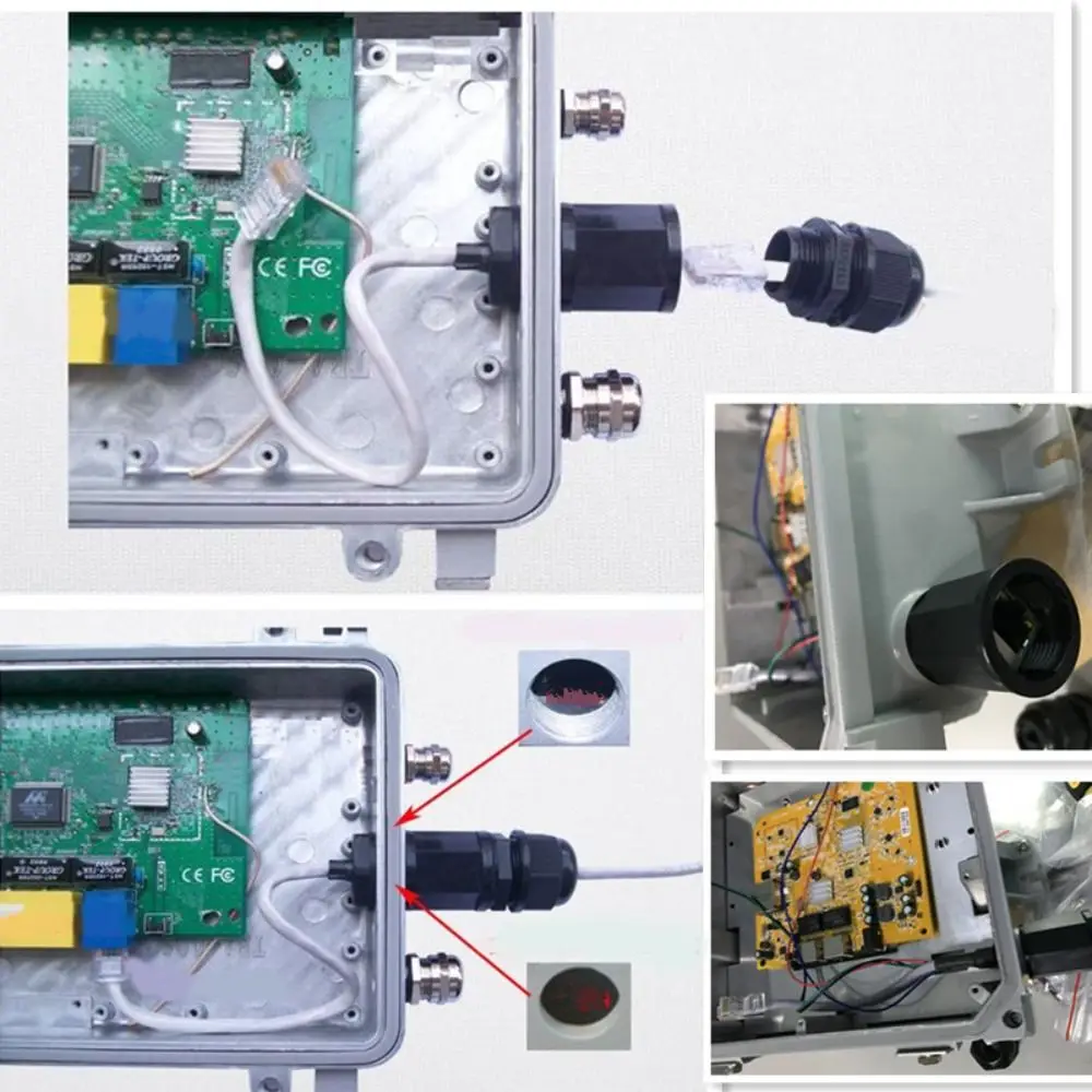 Waterproof RJ45 Connector M20 Male To Female Network Connector Universal Panel Mount Adapter Outdoor Network Equipment