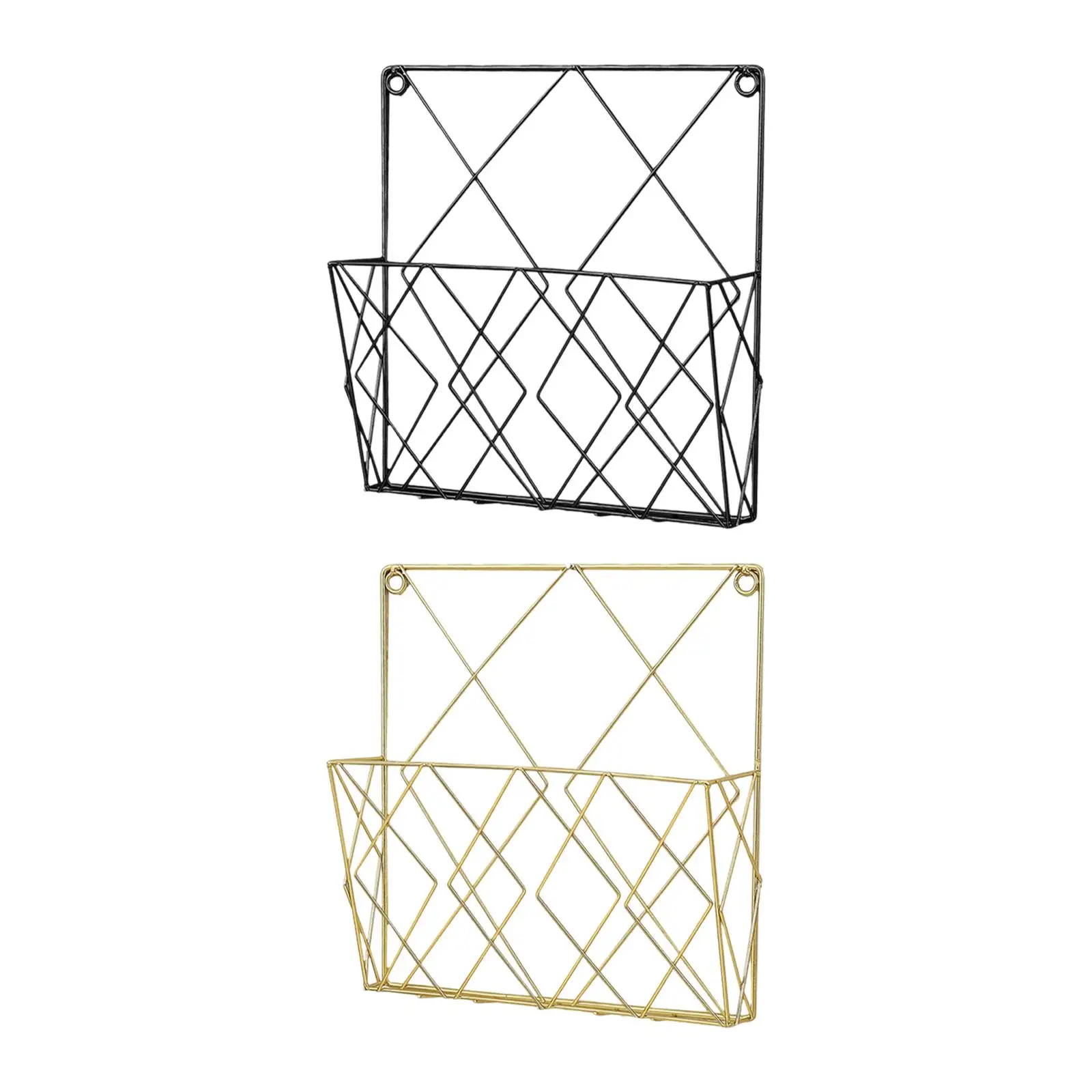 Wall Mounted Magazine Holder Magazine Rack Wall Shelf Modern Metal Decorative Newspaper Book Rack for Home Decoration