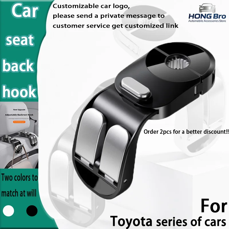 

Suitable for Toyota Car-mounted Practical Double Hook Car Rear Seat Multi-functional Rotatable Car Hook Supplies