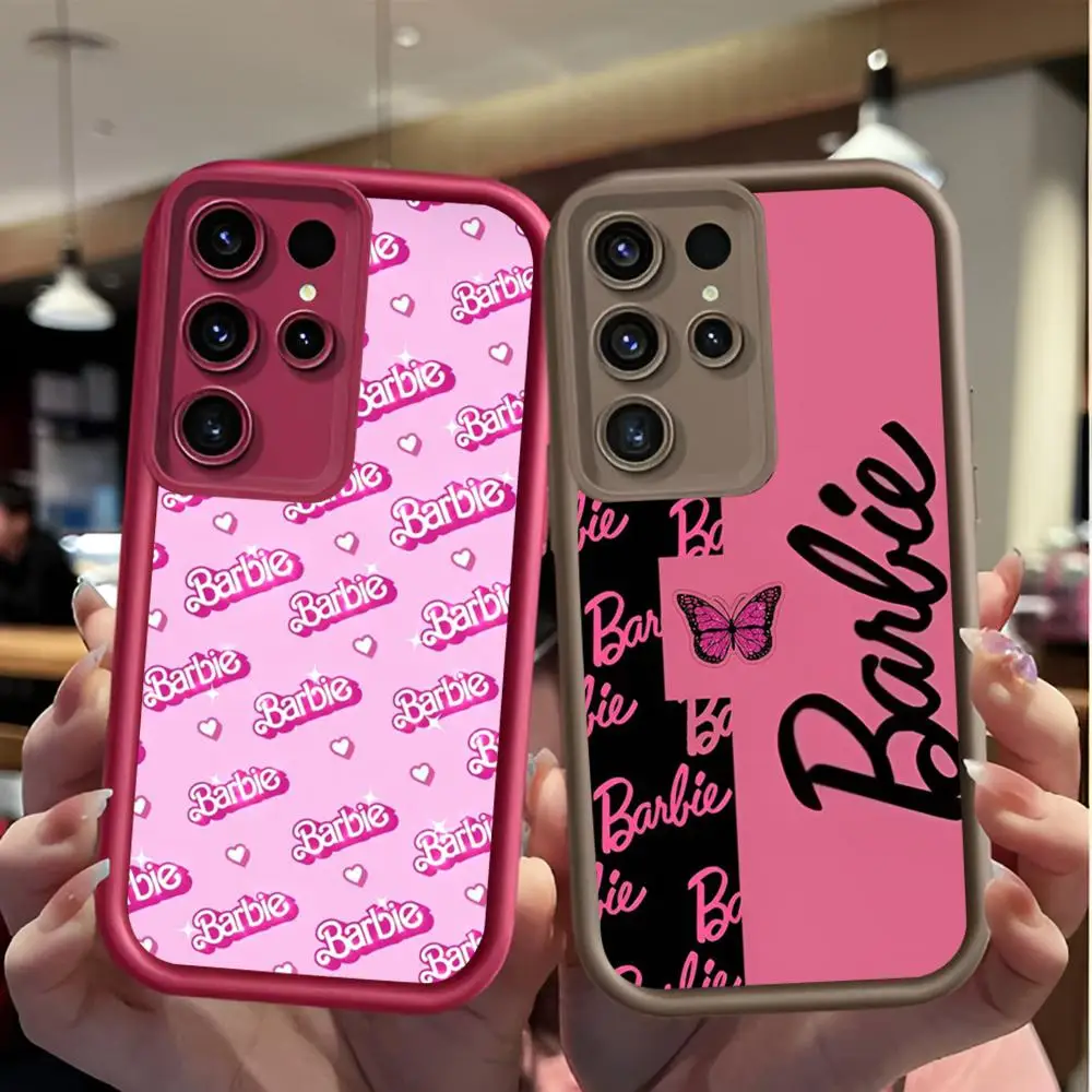 IS Pink B-Barbies MINISO Phone Case Eye Ladder For Samsung A13 12 33 5G S25 5G S25 24 20 23Plus Ultra5G