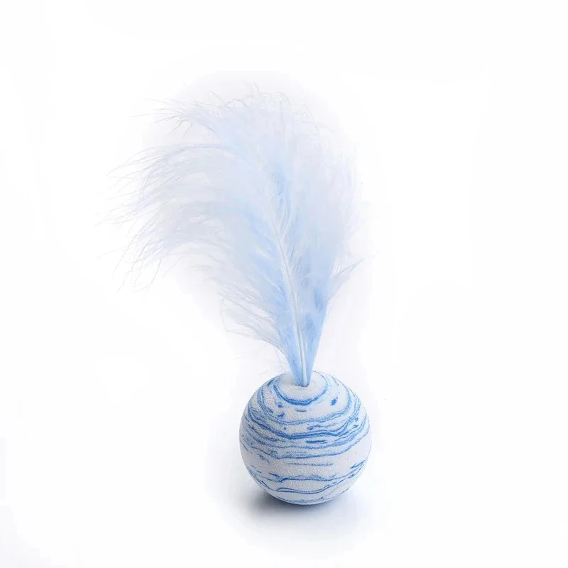 1/2/3PCS Pet Cat Toys Star Ball Plus Feather Light Foam Ball Throwing Toy Funny Pet Dogs Cats Interactive Toys Pet Gifts