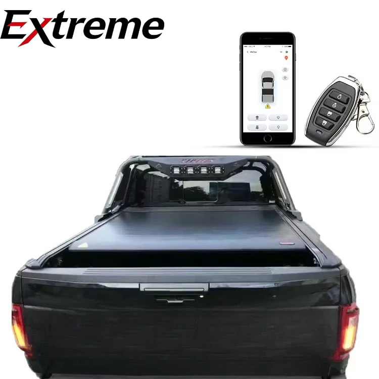 Pickup Truck Waterproof Retractable Aluminum Roller Shutter Electric Tonneau Cover for Ford F150 & Ranger 5.5ft