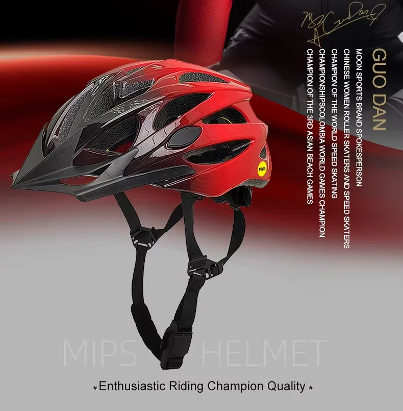 MOON Fahrradhelm Geruchshemmend Schweißfrei Atmungsaktiv mit Mips-Schutz CPSC SG-Zertifiziert Individuelles Co-Branding – Detail 1