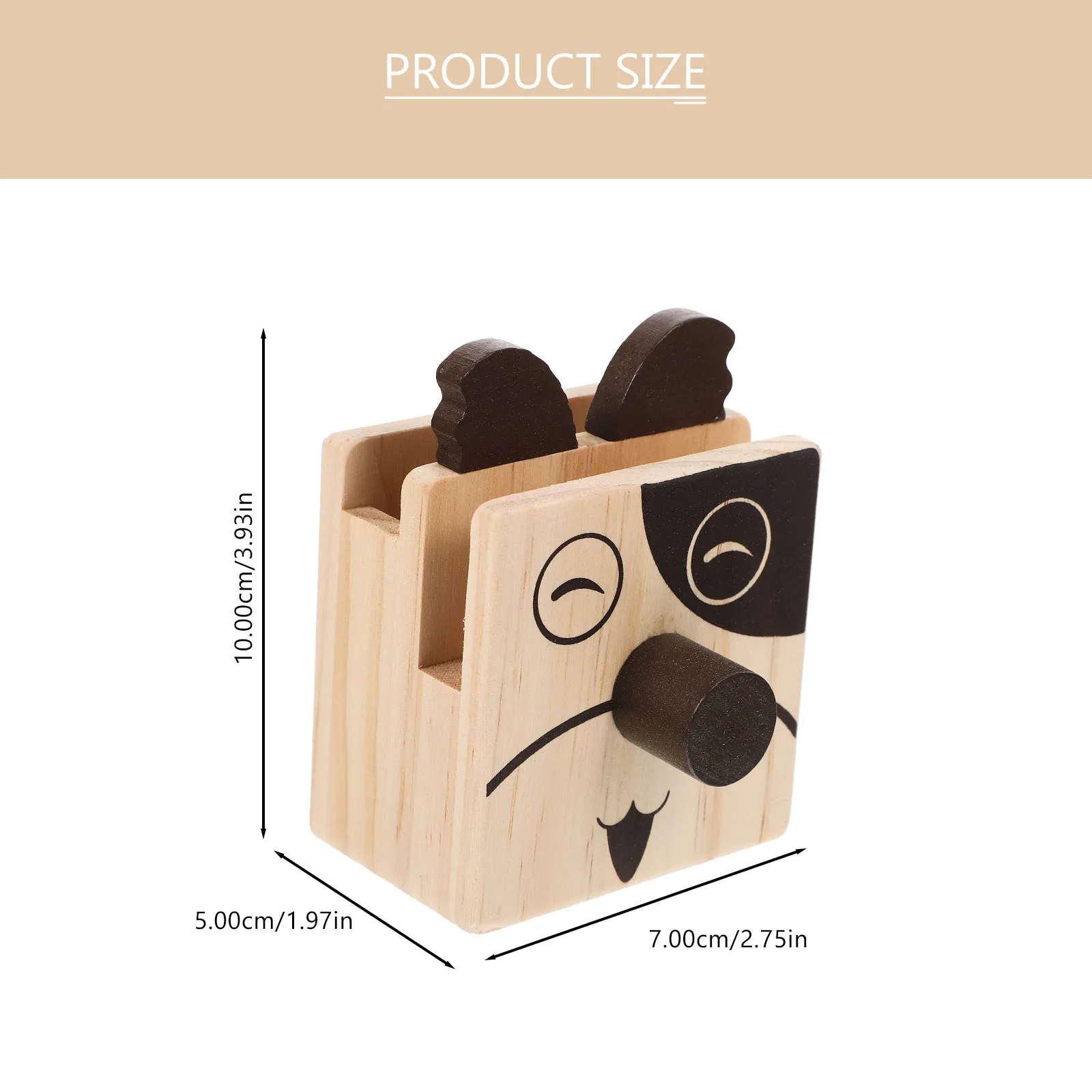 حامل قلم نظارات خشبي متعدد الوظائف على شكل رسوم كرتونية، منظم مكتب، حاوية أقلام رصاص على شكل حيوان للطلاب والمعلمين