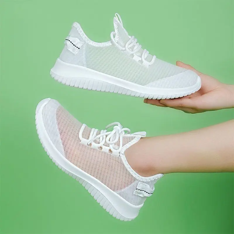 Women Casual Sports Shoes Comfort Mesh Tennis Spring summer Mesh Light Sneakers Women 2023 White Hollow No-slip Walking Shoes