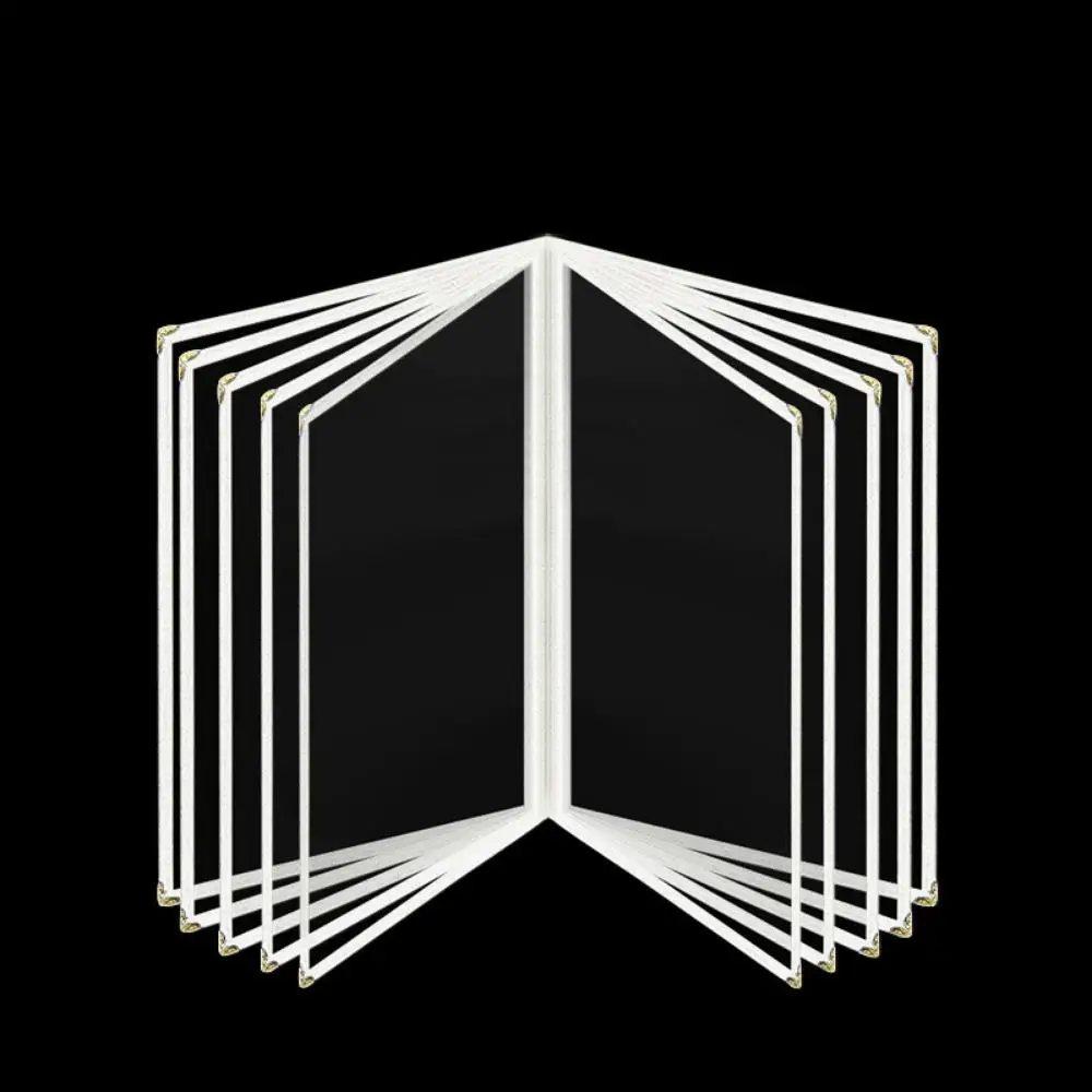 

Складная прозрачная обложка для меню из ПВХ формата А4, многоразовый держатель для бумаги для меню формата А4, двойные панели, различные типы папки для документов в форме ракушки