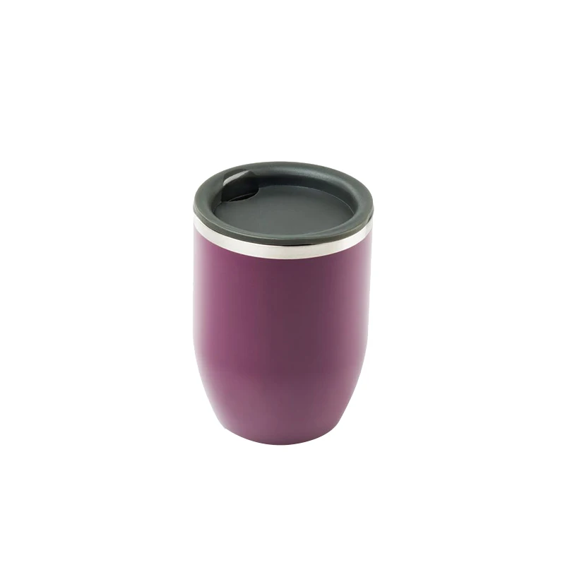 Modified GSI Outdoor 304 Double Layer Stainless Steel Coffee Cup with Lid Simple Water Cup 192ML