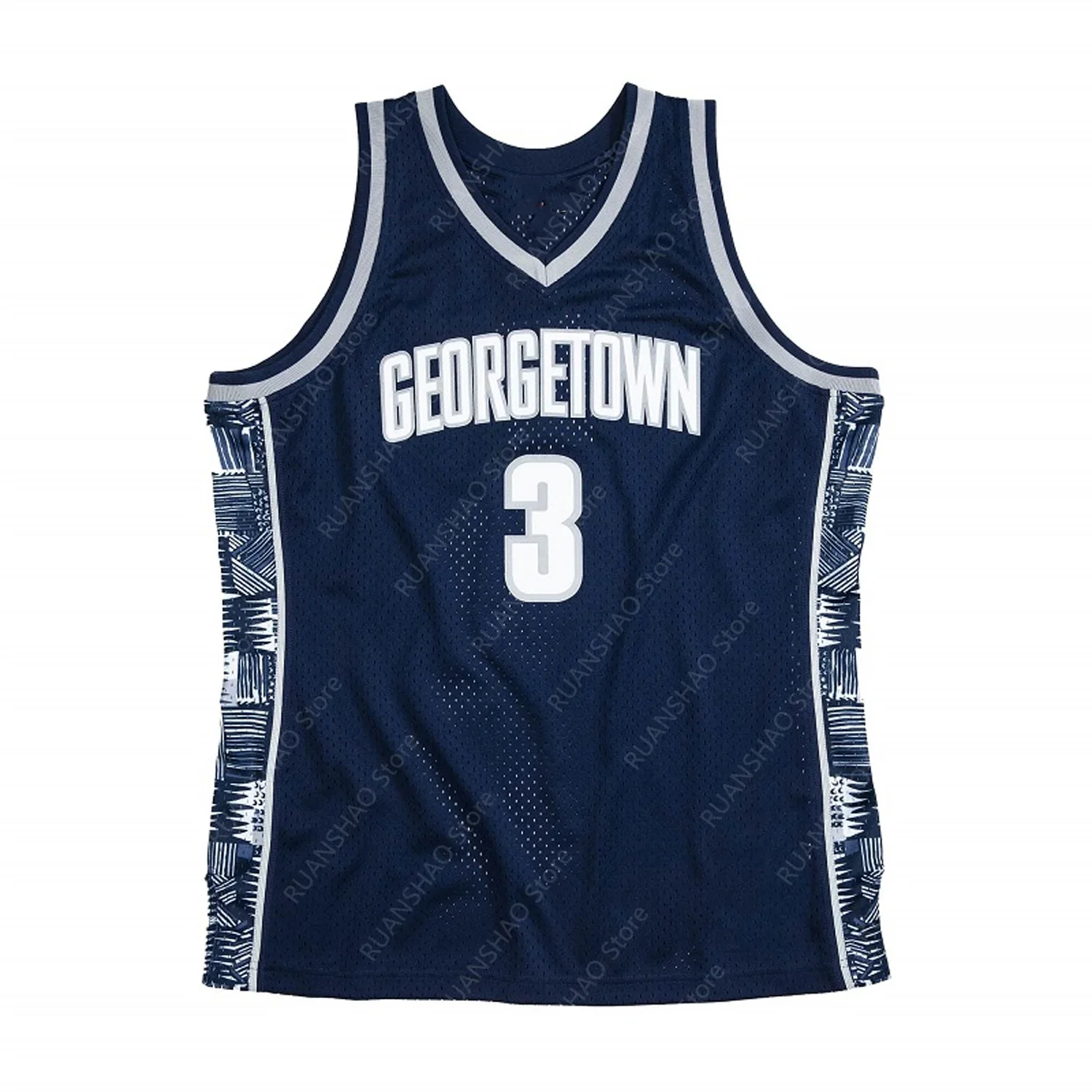 2024 Summer Basketball Uniform MenWomen Vintage Jersey Vests Large Size Georgetown Vintage Big Logo Print Trendy Casual Top