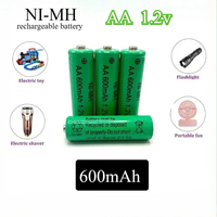 NI-MH Rechargeable Battery AA 600mAh 1.2V for Camera Microphone Flashlight Remote Control  MP3/MP4 Player  Electric Shaver