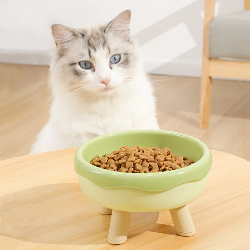 1Pc Pet Dog Cat Bowl with Raised Stand Pet Food Cat Feeder Protect Cervical Vertebra Cat Food Bowl for Dogs Pet Products