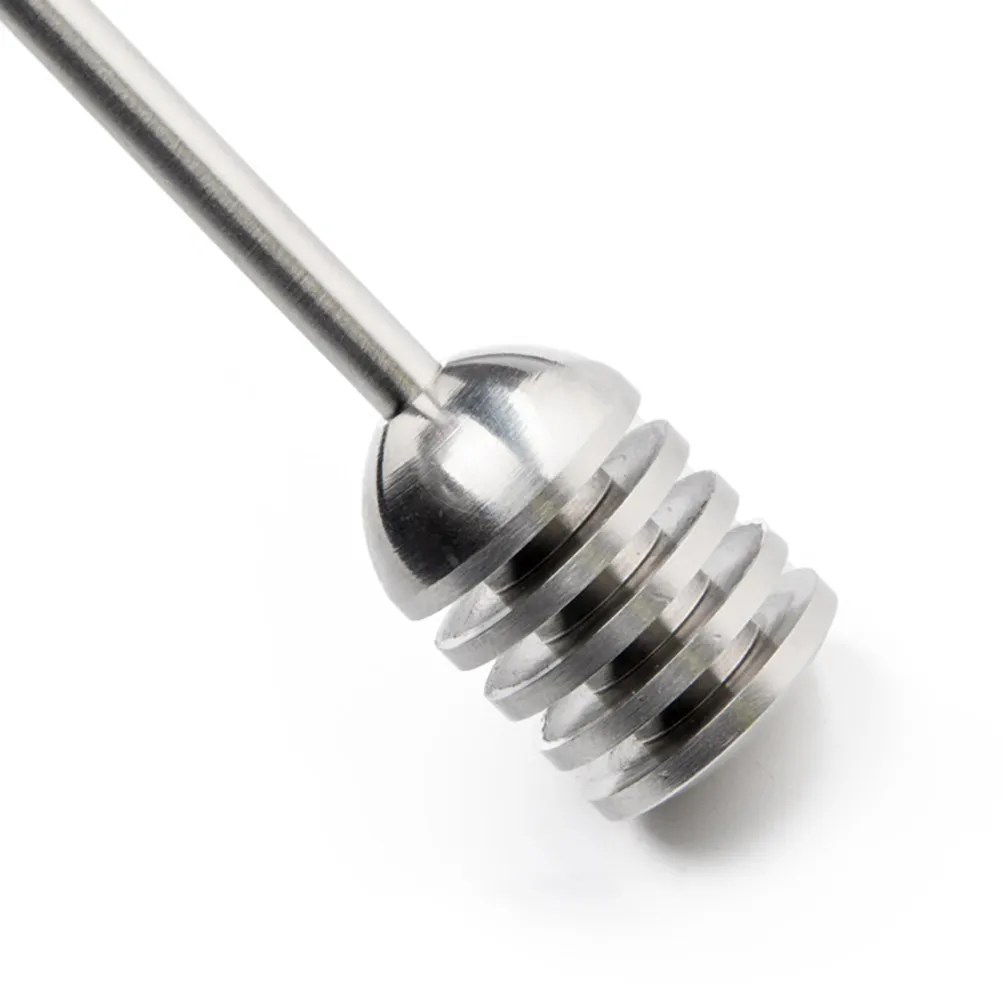 2Pcs Honey Stirrer Stainless Steel Spiral Tip Round Bead Stir Stick for Honey Jars Syrup Containers Wedding Favors Beekeeper