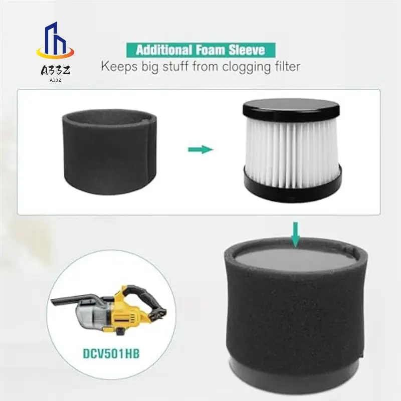 

A33Z-4Pcs DCV501HB Фильтр подходит для беспроводного ручного пылесоса 20 В, часть DCV5011H. 10 упаковок пенопластового фильтра