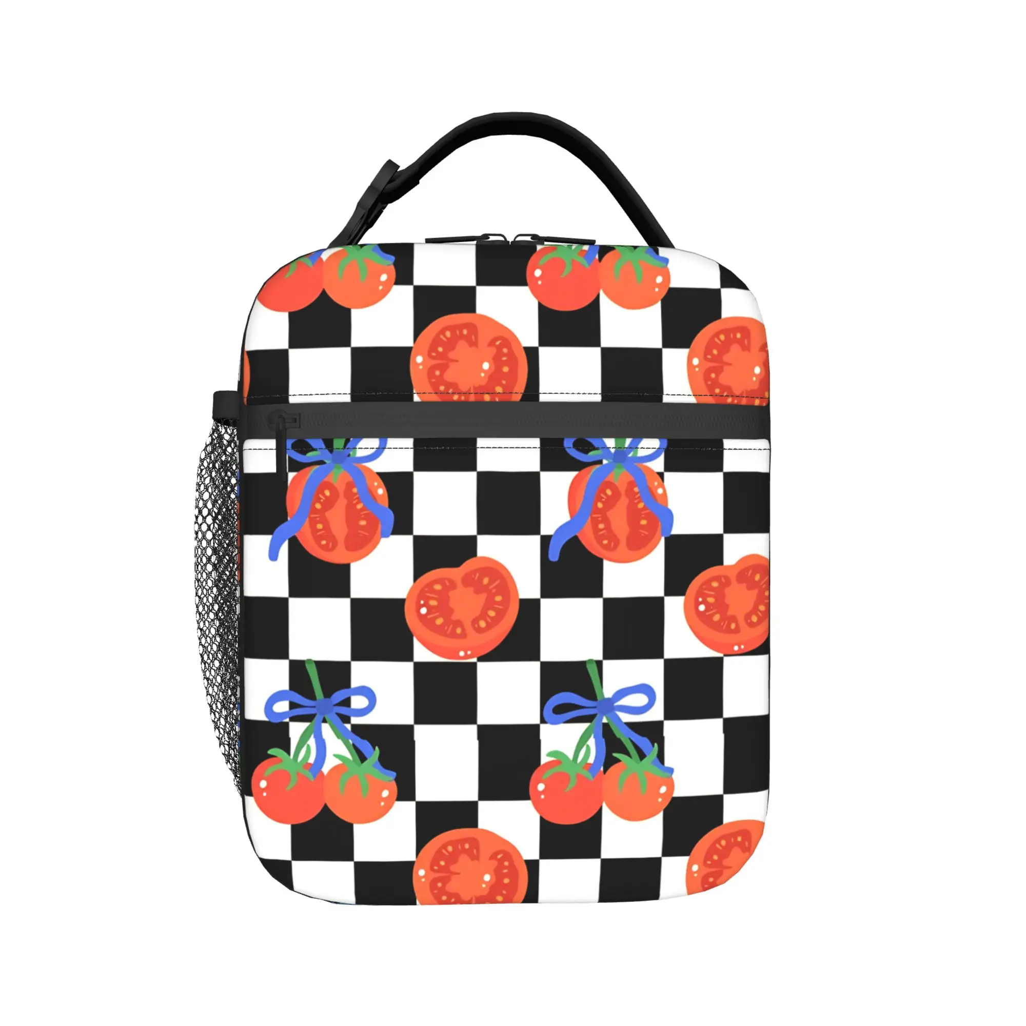 Tomato Insulated Lunch Bag Thermal Bag Reusable,Meal Container Tomato Style High Capacity Tote Lunch Box Food Storage Bags
