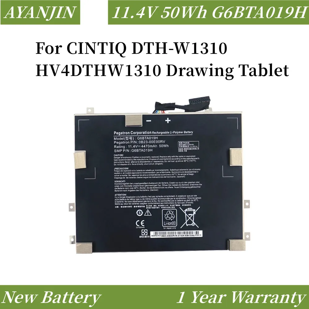 

G6BTA019 DTH-W1310 HV4DTHW1310 Аккумулятор для планшета для рисования 11,4 в 50 Вт/ч G6BTA019H аккумулятор для замены