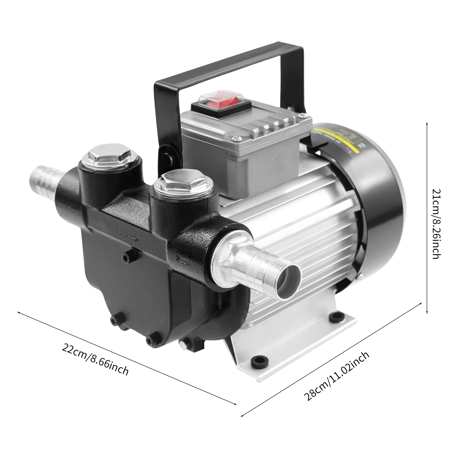 550W Diesel-Kraftstofftransferpumpe 20-60 L/Min DP60l Dieselpumpe 2800 U/min für Baggerbetankung/LKW-Betankung/Bootsbetankung – Detail 2