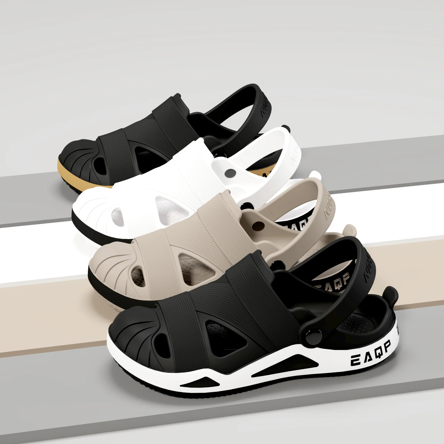 Men's Breathable Summer Clogs, Anti-Slip Outdoor Beach Shoes, Casual Lightweight Perforated Hole Sandals for Daily Wear