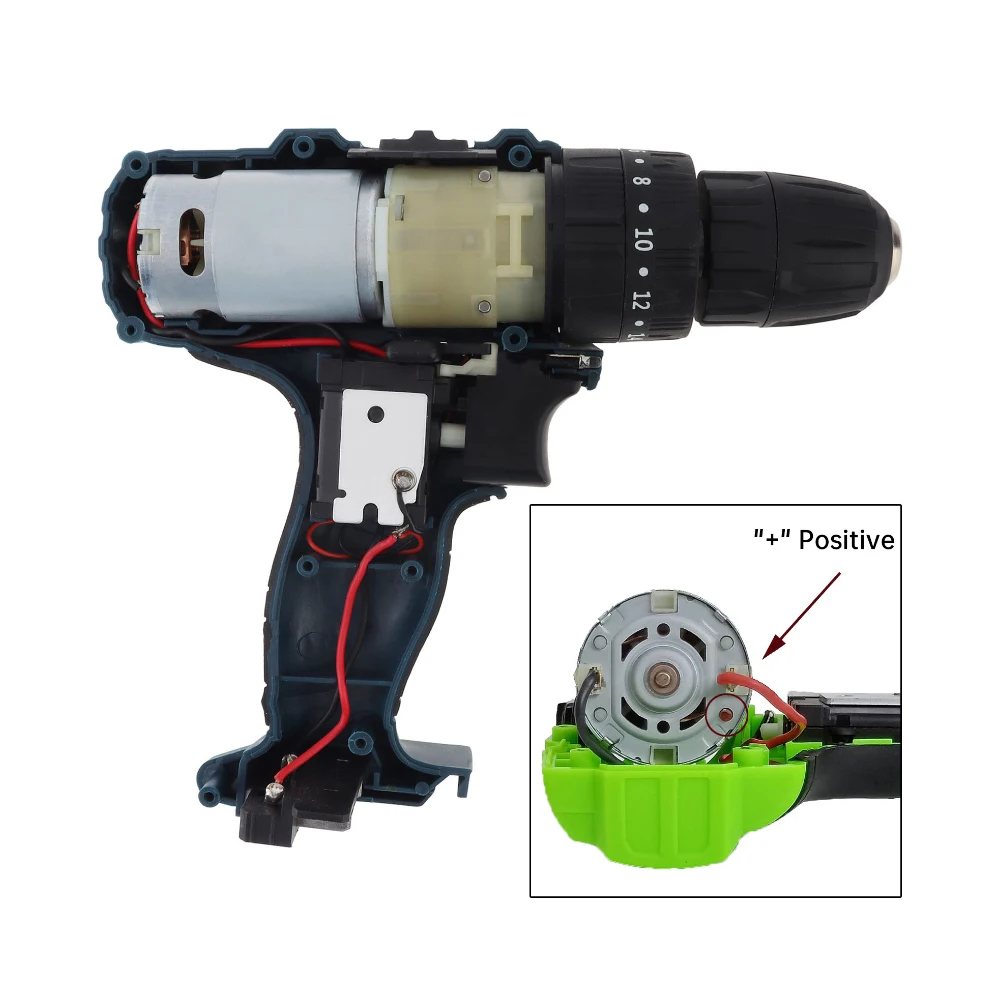 RS550 DC Motor 9-15Teeth 10.8v-25v High Speed Torque Gear Box Micro Motor for Electric Drill / Screwdriver