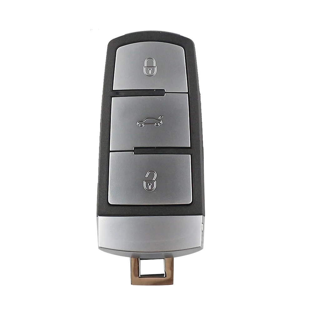 YIQIXIN-carcasa para llave de coche, carcasa de 3 botones sin cortar, para VW, Volkswagen, Passat, CC, B6, B7, B7L, 3C, R36, Maogotan B5