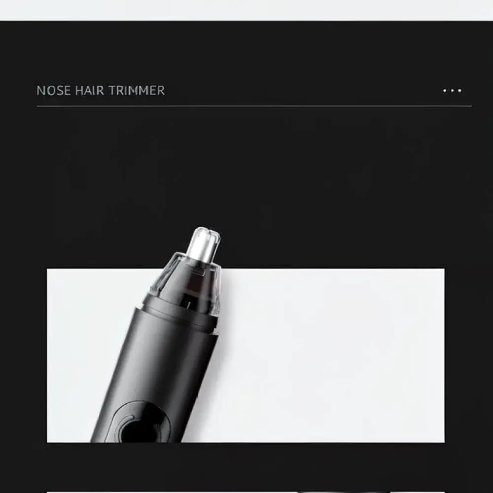 Compact Electric Nose Hair Trimmer Rechargeable Facial Grooming Tool Portable Ear Hair Clipper With LED Indicator