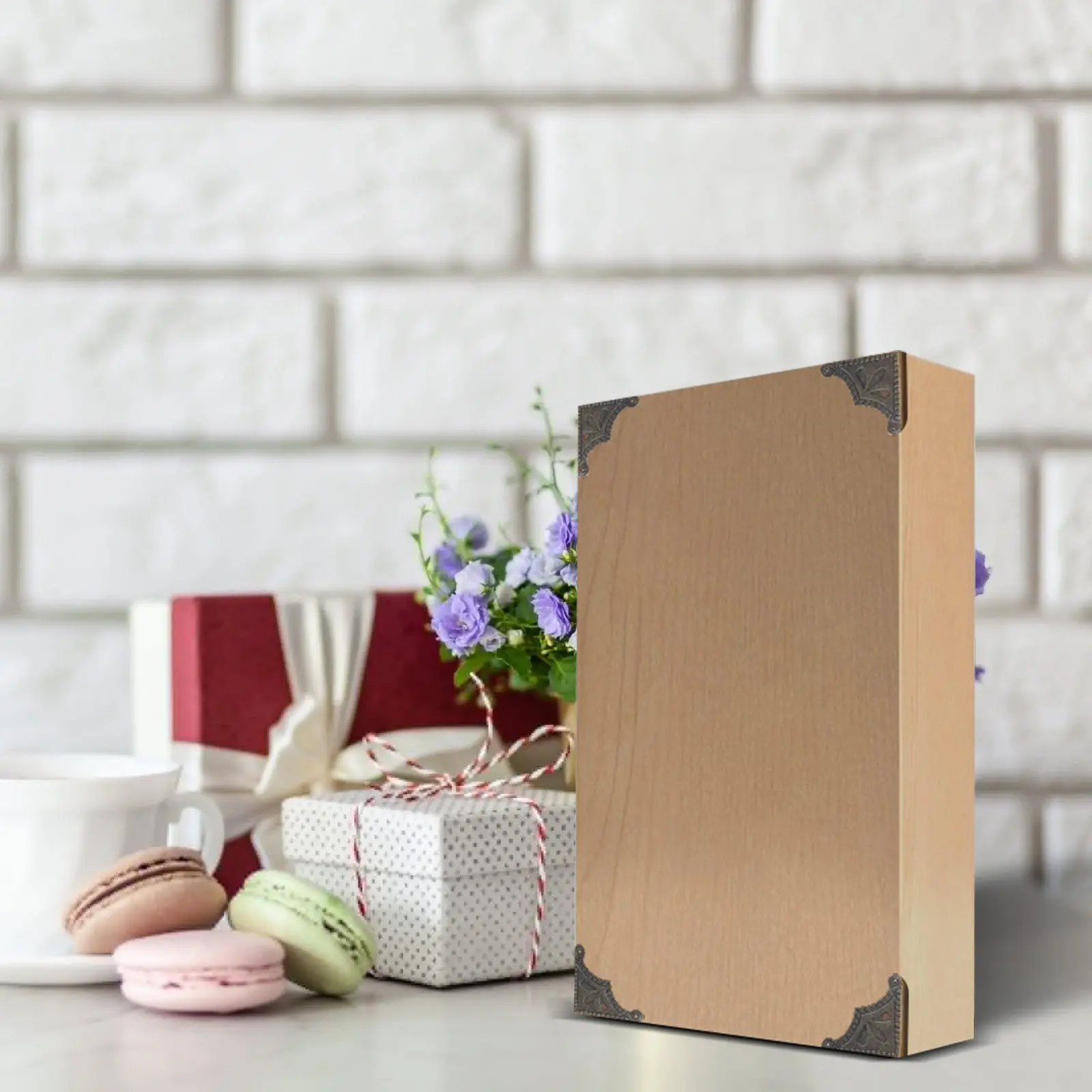 20Pcs Bronze Box Corner Protectors Retro Decorative Furniture Safety Guards for Wooden Jewelry Cabinets Craft Projects