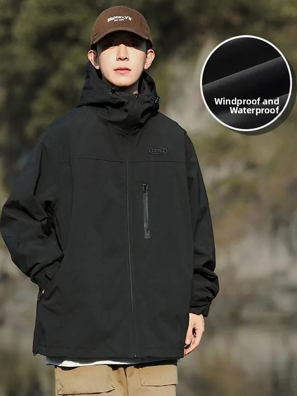 

Ins Sle Fce Lined Thiened Autumn Winter Jaet Streetwear Versatile Casual Loose Fit Couple's Clothing Warmth