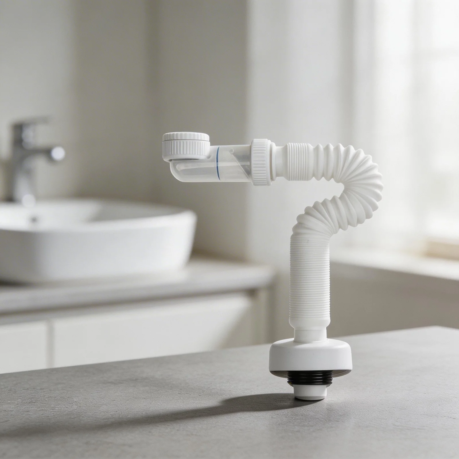 Home Plumbing Siphon Waste Pipe Odour-Proof Drain White Easy Maintenance Fresh Environment Hassle-Free Installation