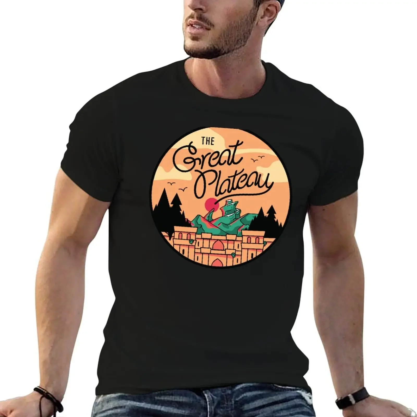 

Great Plateau - Travel Badge T-Shirt customs design your own Anime t-shirt fitted t shirts for men