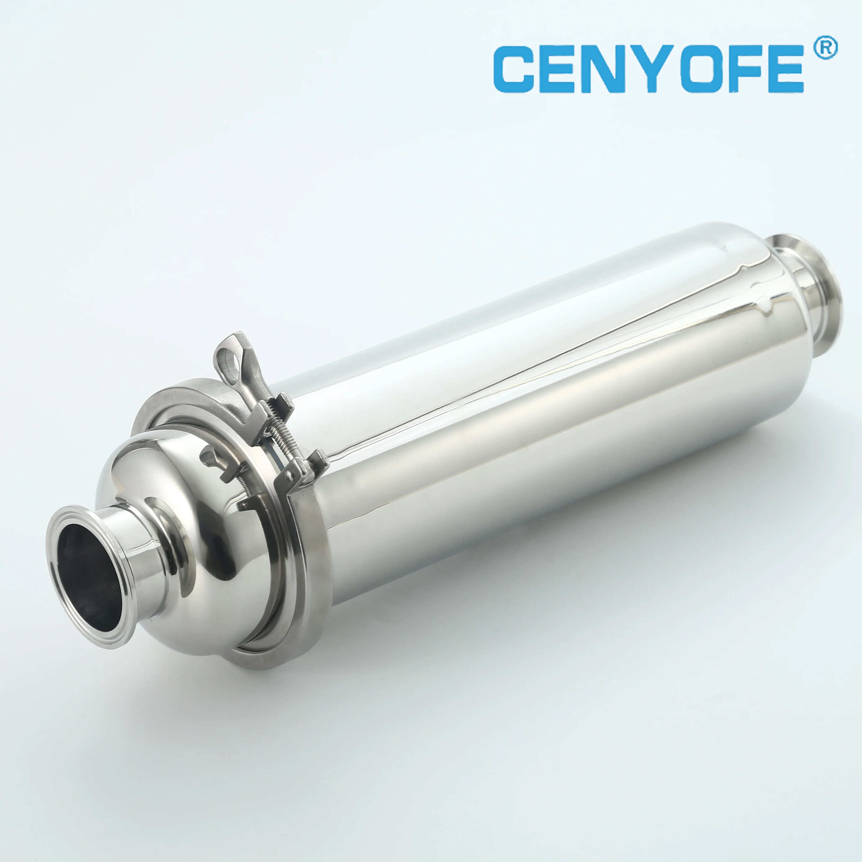 304 Rvs Quick Installatie Pijplijn Filter, Spiegel Oppervlak Filter Scherm, Rechte Door Vloeibare