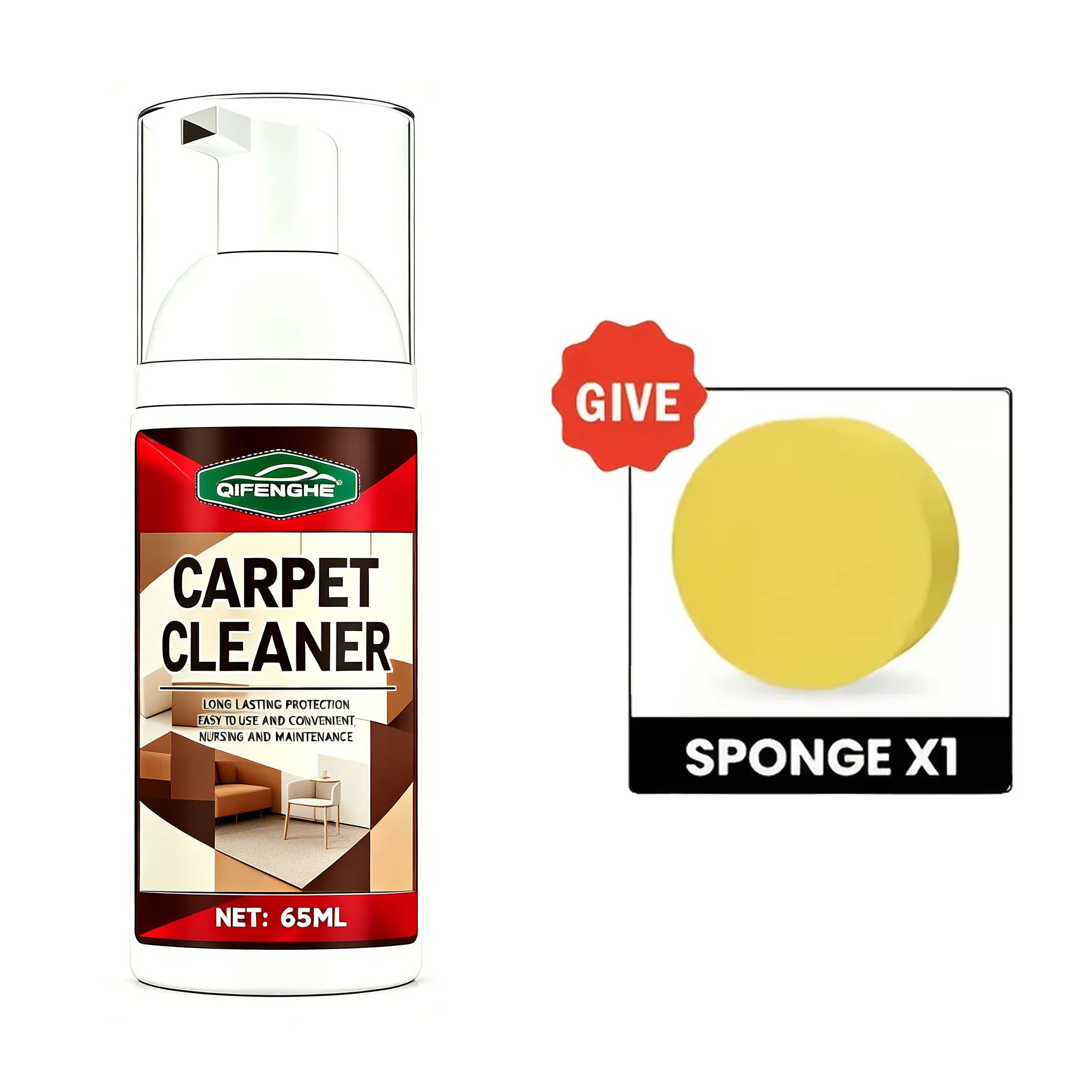 Household Car Dual Use Fabric Cleaning Foam Quick Drying Decontamination Refresh Cleaner For Sofa Cushion Carpet Mattress Curtai