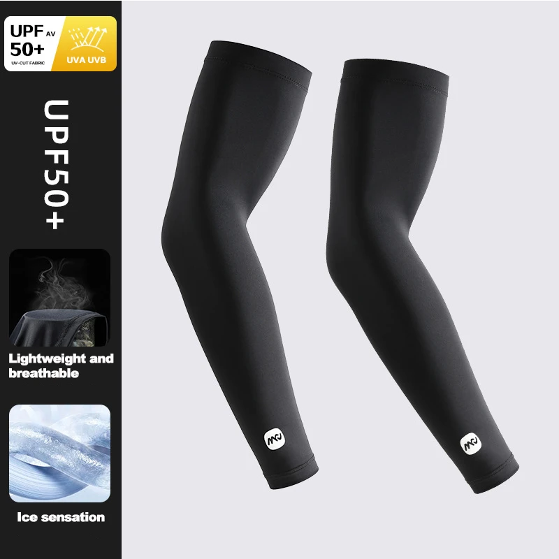 Outdoor Sports Cycling Arm Sleeves with Ice Cooling Technology for UV Protection and Compression Fit