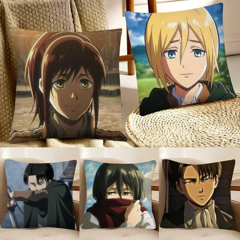 Anime Attack On Titan Pillow Case Fashion Square Pillowcase Bedroom Sofa Room Ins Decoration Leisure