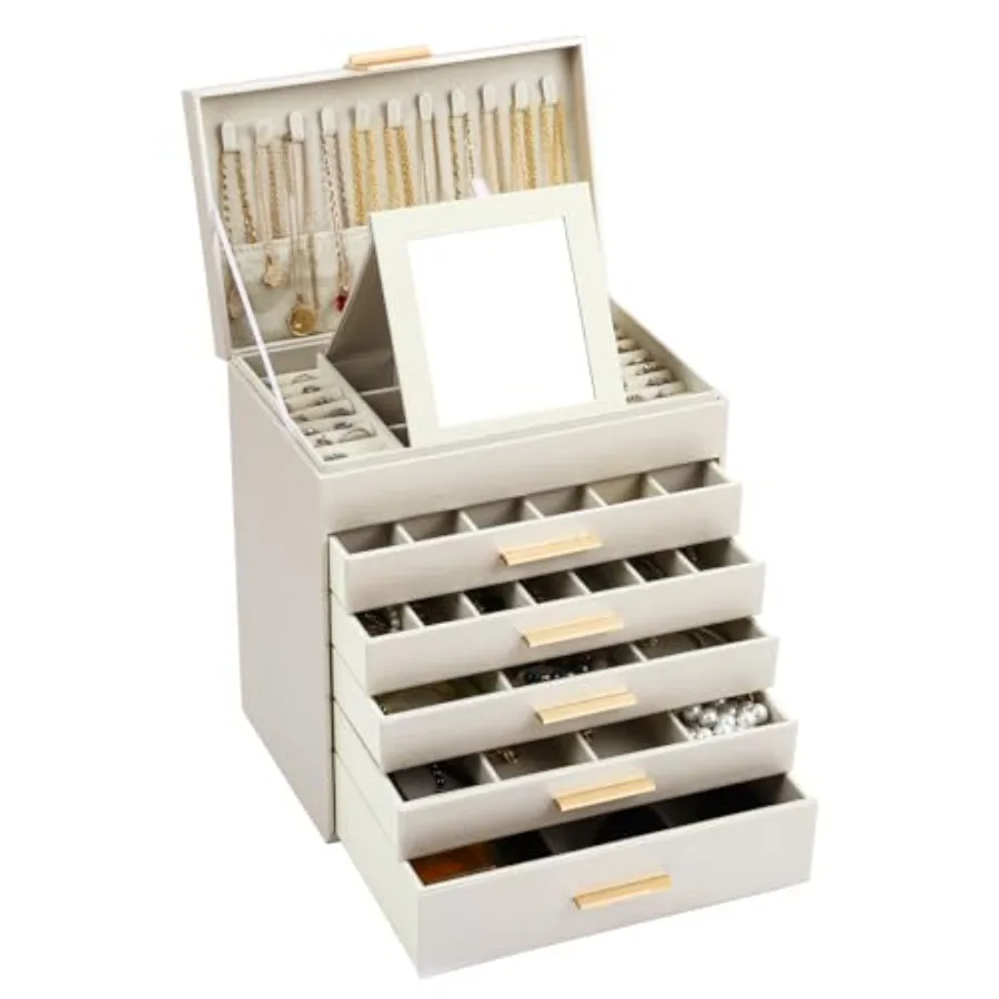 Jewelry Boxes for Women, Large Jewelry Box for Necklace, Bracelet, Earrings, Rings Storage, Jewelry holder Organizer for Girls