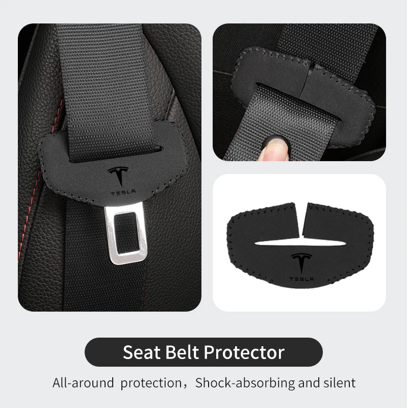 Car Seat Belt Base Buckle Protector Cover Accessories For Tesla Model 3 S Y X