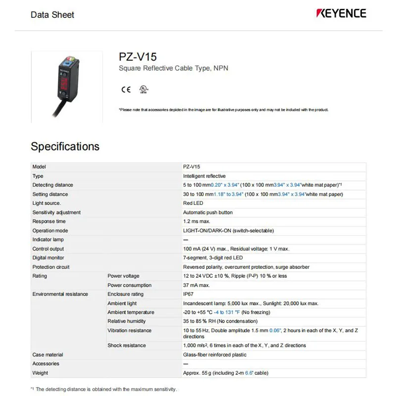 PZ-V15 New Original KEYENCE Photoelectric switch sensor, large quantity in stock, welcome to consult