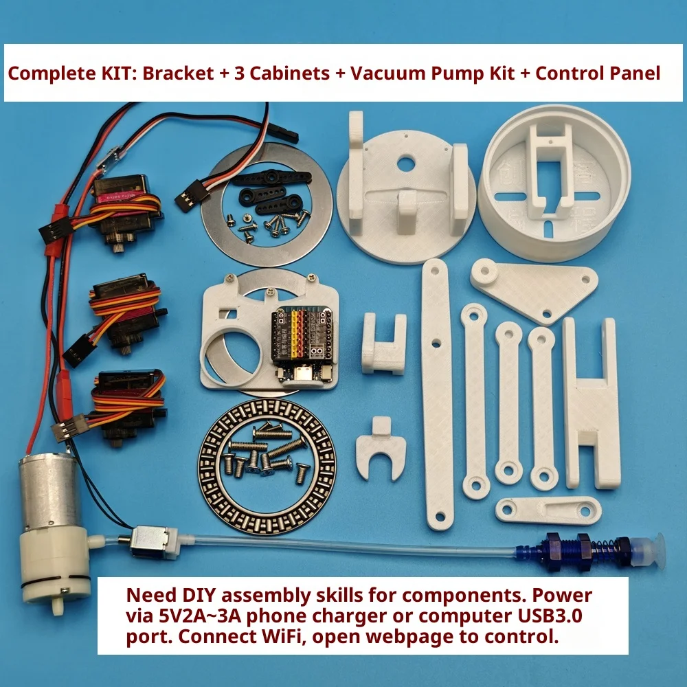 SG90 Four-axis, Three-DOF Robotic Arm; Arduino-programmable, Wi-Fi-enabled Robotic Arm; Small Educational Robot