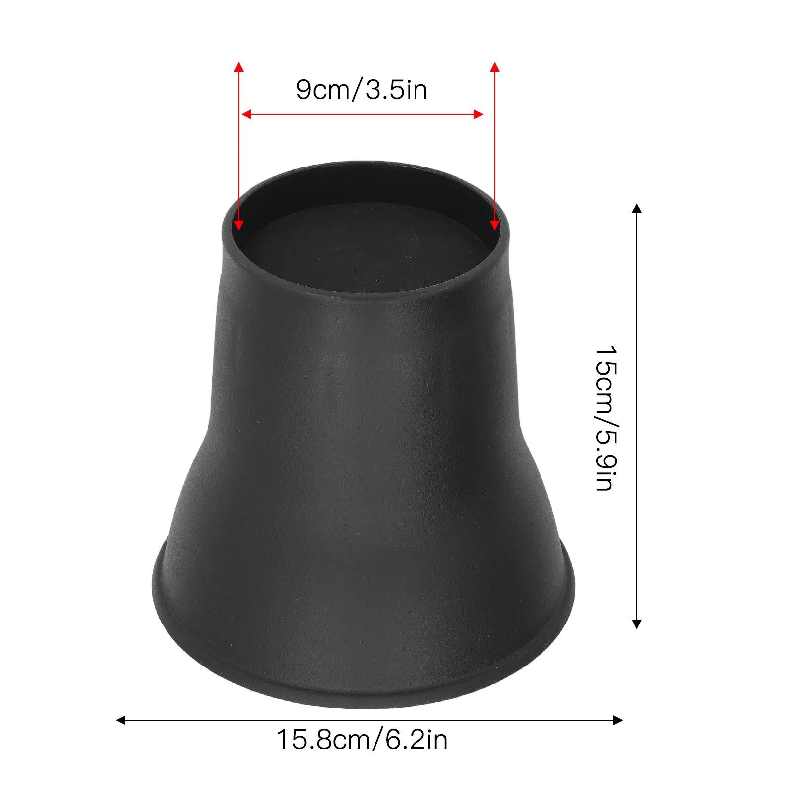 4PCS Furniture Riser 6 Inch Angle Black Plastic Heavy Duty Lift Easy Installation/Durable For Bed/Sofa/Chair/Table Lifting Tools
