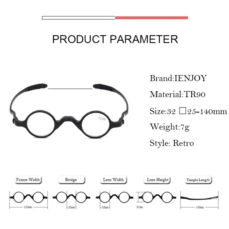 BEGREAT Men Women Reading Glasses Ultralight Eyewear Round Small Frame Blue Light Blocking TR90 Eyeglasses очки для зрения