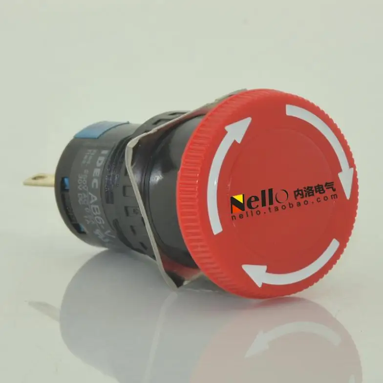 

[ SA ]Izumi IDEC 16mm genuine emergency stop button switch AB6M-V1R rotation reduction 1a1b--10PCS/LOT