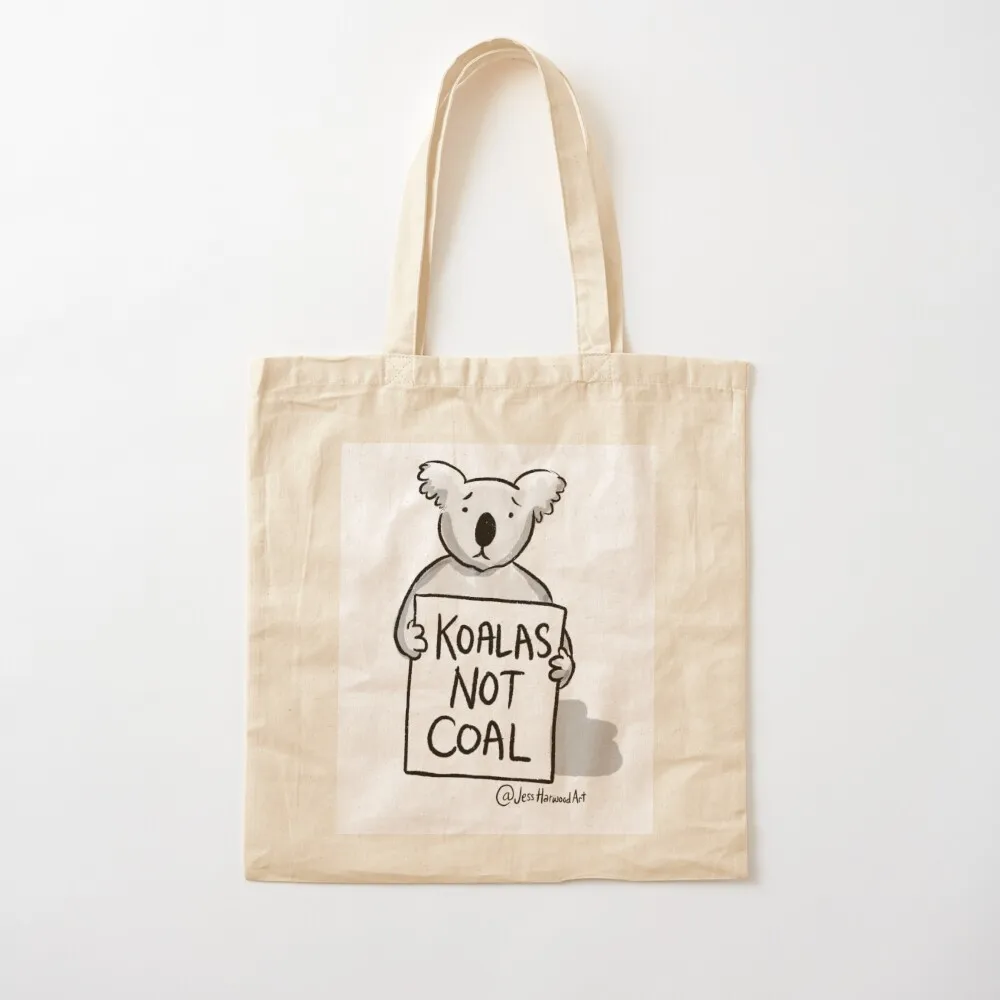 Koalas Not Coal by Jess Harwood Art Tote Bag tote bag women Women's beach bags Fabric bag Women's bags