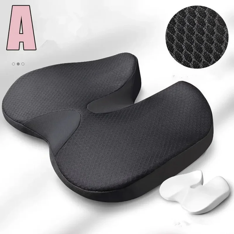 Pain Relief Orthopedic Memory Foam Seat Cushion, Non Slip Tailbone Sciatica Prostate Pad for Office Chair & Car Seat